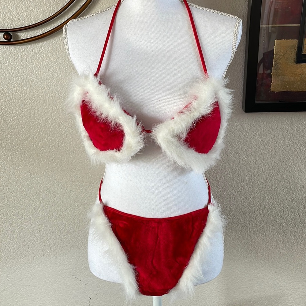 NWT SEXY Mrs Santa Claus Bra & Panties Bikini Lingerie set